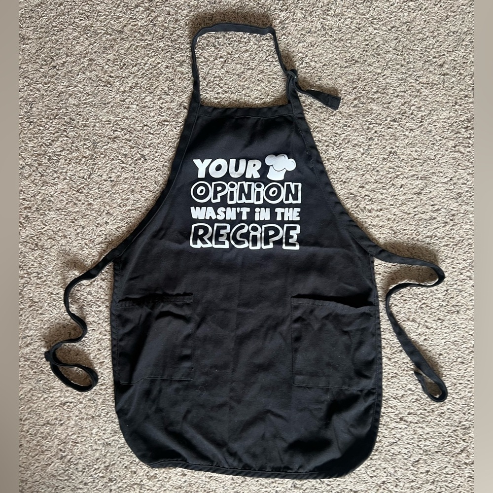 Q-Tees Black Fabric Apron - Picture 1 of 2